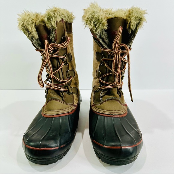 🎀 KHOMBU WOMENS SHERPA STYLE WINTER SNOW BOOTS SIZE 9 GREAT COND LOTS OF LIFE - Picture 6 of 9